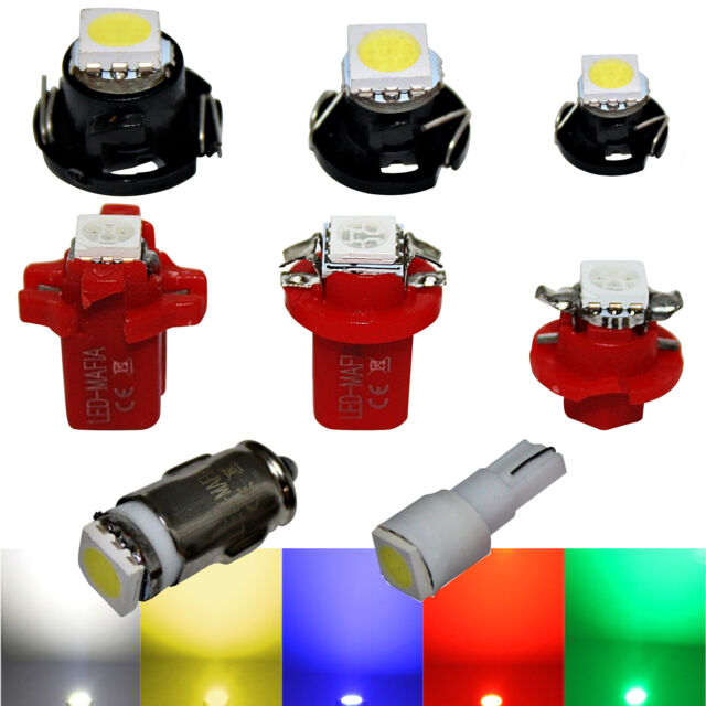ALL speedometer lighting LED 12V socket B8.5D B85d B84d T3 T4.2 T5 Ba7s white red-