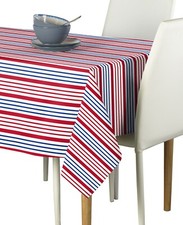 Red  Blue Multi Stripe Signature Tablecloth Assorted Sizes