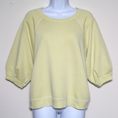 $175 AMO Green Puff Long Sleeve Pullover Sweatshirt Shirt Top Women's  Small