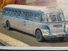 Vintage Original Blue Ridge Bus Painting, Hagerstown MD, Linen Canvas,33” by 27” — photo 2
