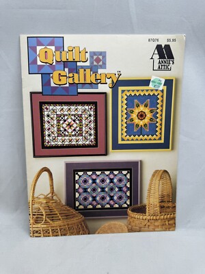 Quilt Gallery 6 Designs Annie's Attic Plastic Canvas Pattern Book Vintage 1994
