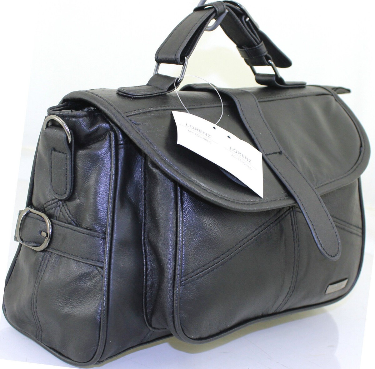 Lorenz Real New Leather Satchel Cross Body Bag Handbag Shoulder