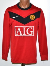 MANCHESTER UNITED 2009/2010 HOME FOOTBALL SHIRT NIKE LONG SLEEVE SIZE S ADULT