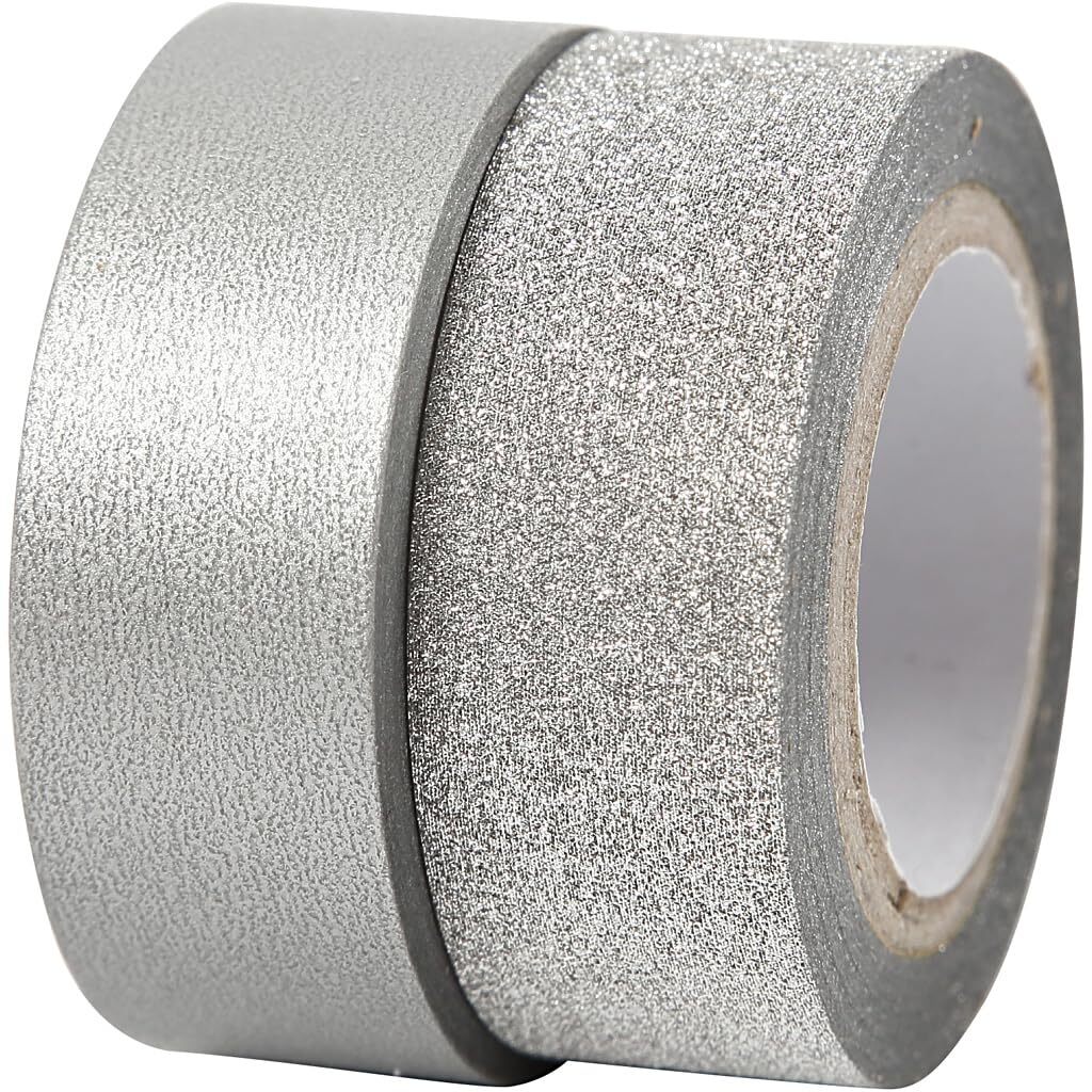 25221 Create Craft - Washi Tape - Silver 2 pk