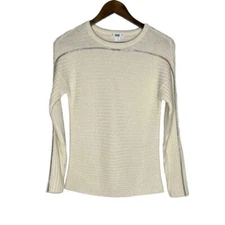 Paige Cream/Custard Helena Sweater Chain Detail Lambswool Blend Size XS