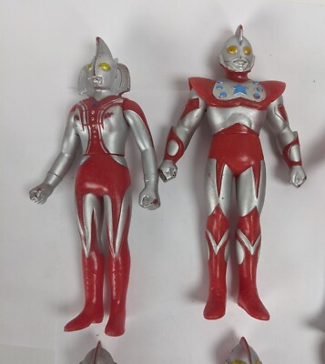 9x Bandai Japanese Japan Ultraman Figure Lot Hero Soft Vinyl