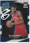 OG ANUNOBY SIGNED 2017-18 OPTIC RATED ROOKIE BASKETBALL CARD TORONTO RAPTORS