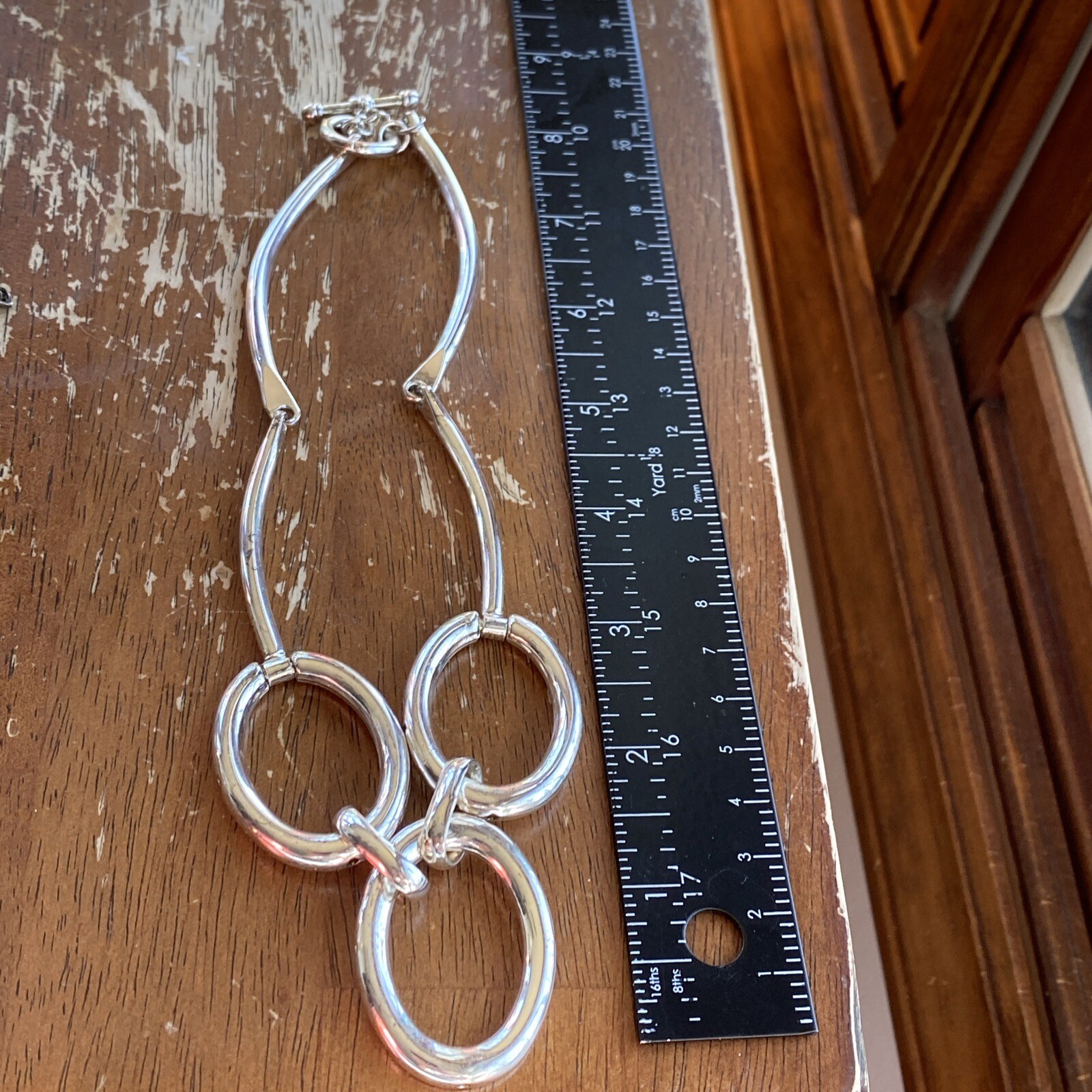 Best Signed Silver plated Circular Modernist Stat… - image 4