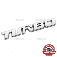 Universal 3d Car Turbo Rear Truck Metal Nameplate Logo Badge Emblem Sport Chrome