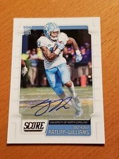 2019 Score Rookie Auto #389 Anthony Ratliff-Williams UNC Tennessee Titans