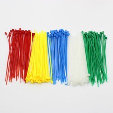 New 100pcs Black White Network Nylon Plastic Cable Wire Zip Tie Cord Strap