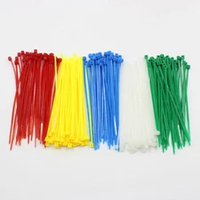 New 100pcs Black White Network Nylon Plastic Cable Wire Zip Tie Cord Strap