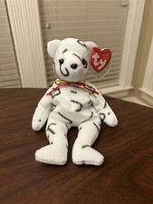 Ty Beanie Baby Cand-e Christmas Candy Cane 8.5 Bear Plush Tag Sleeve 2001
