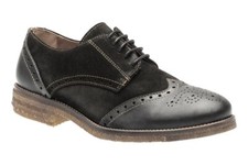 J.Koda 162113 Mens Leroy Casual Round Toe Leather Suede Oxford Black Size 42 EU