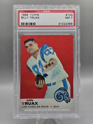 1969 Topps Football PSA 7 NM BILLY TRAUX #103 Los Angeles Rams | eBay