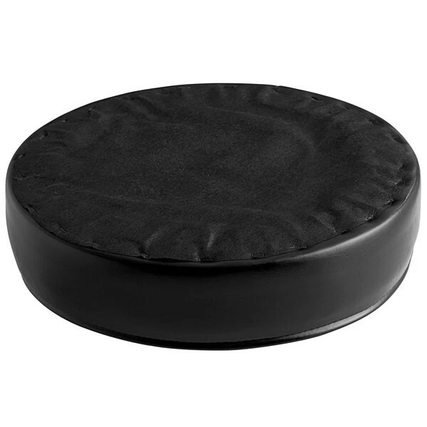 (ONE) 14" BLACK PADDED REPLACEMENT SEAT, 3 1/2" THICK, FITS MOST STOOLS W/PLATE - Image 2 of 4