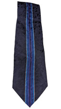 Stefano Milano Men's Necktie Silk Dark Blue Striped Classic
