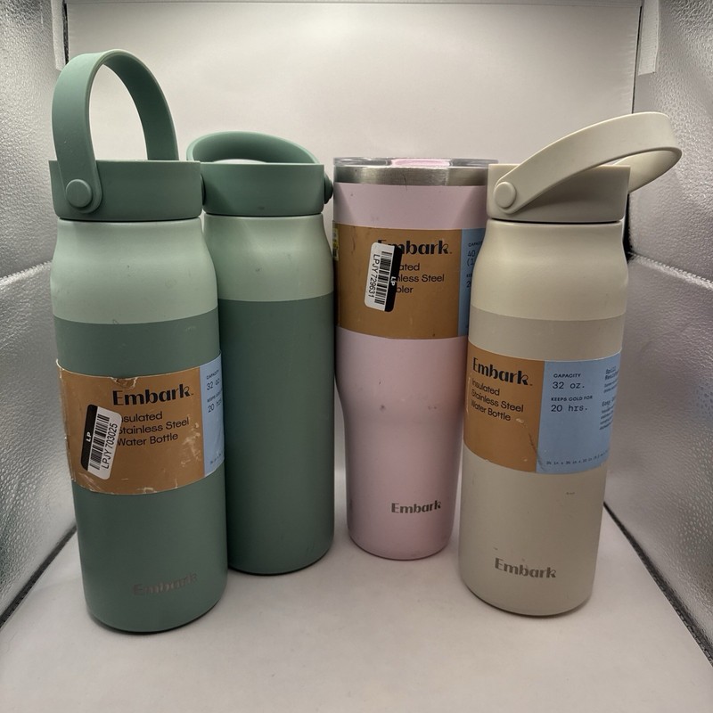 4-PACK Embark 32 oz Stainless Steel Tumblers New/Flawed