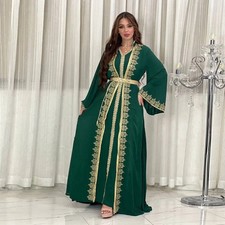 Moroccan Dubai Style Kaftan Dress Women's Eid Islamic Long Gown Party SALE Abaya