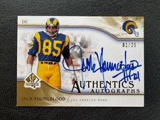 JACK YOUNGBLOOD 2009 UPPER DECK SP AUTHENTICS AUTOGRAPHS GOLD /25