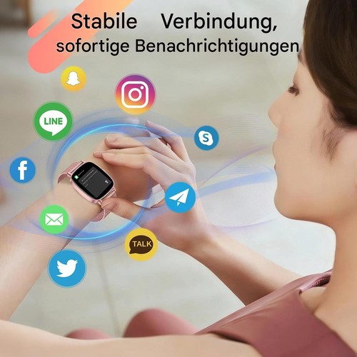 Smartwatch Damen Frauen mit Telefonfunktion Armbanduhr für iOS Android Outdoor - Bild 5 von 8