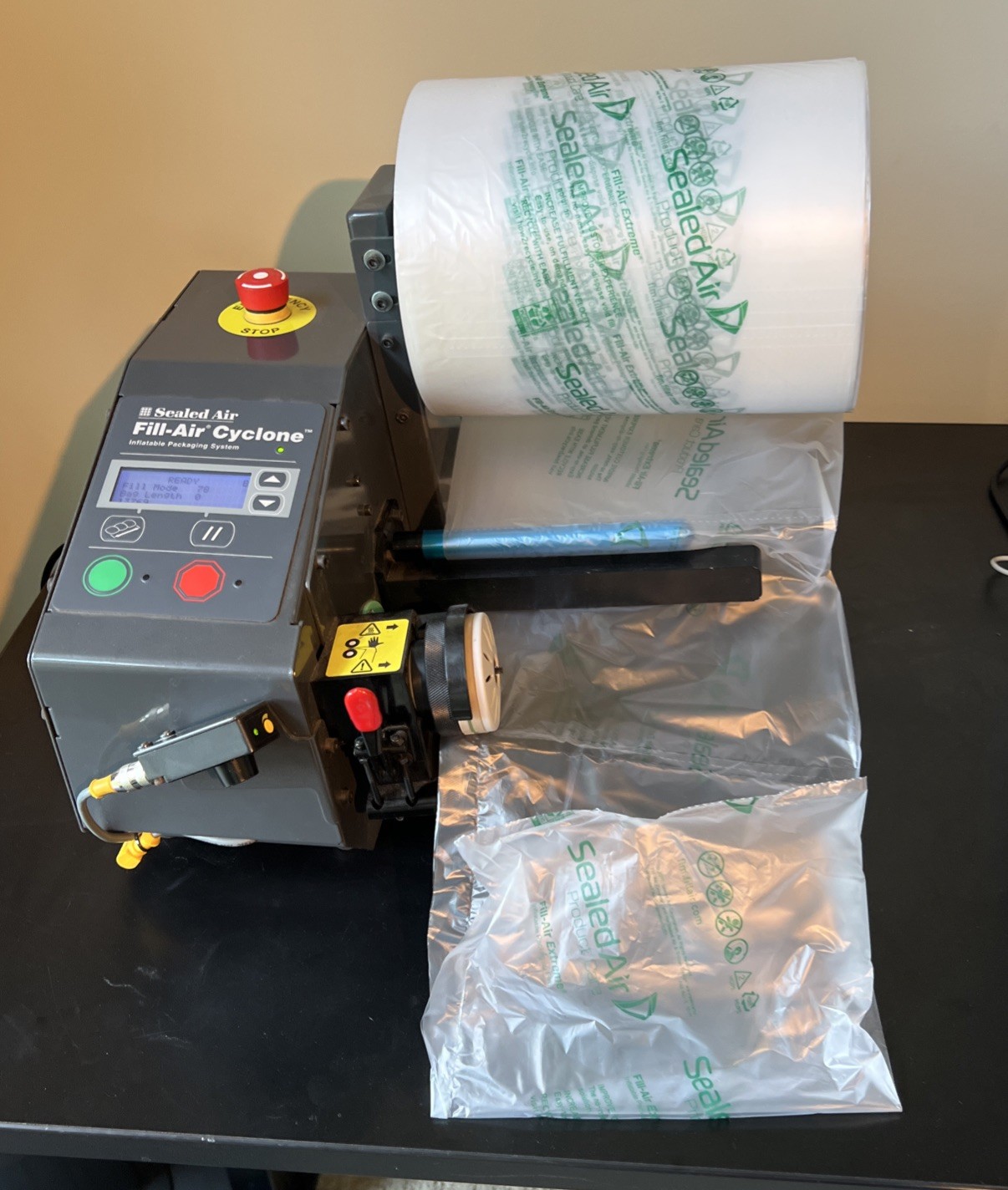 Sealed Air, Fill-Air Cyclone Inflatable Packaging Machine & Large Roll Pre Owned