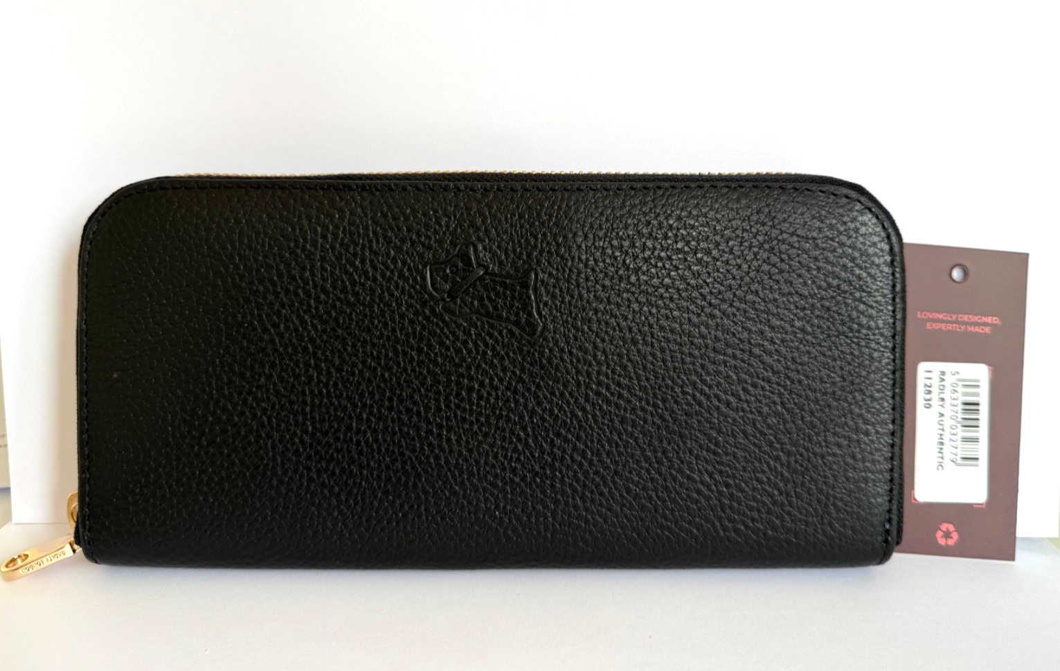 Radley 'Radley Authentic ' Black Zip Around Leather Purse BNWT