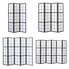 Parete divisoria divisoria paravento legno massello protezione visiva Shoji nero Homestyle4u