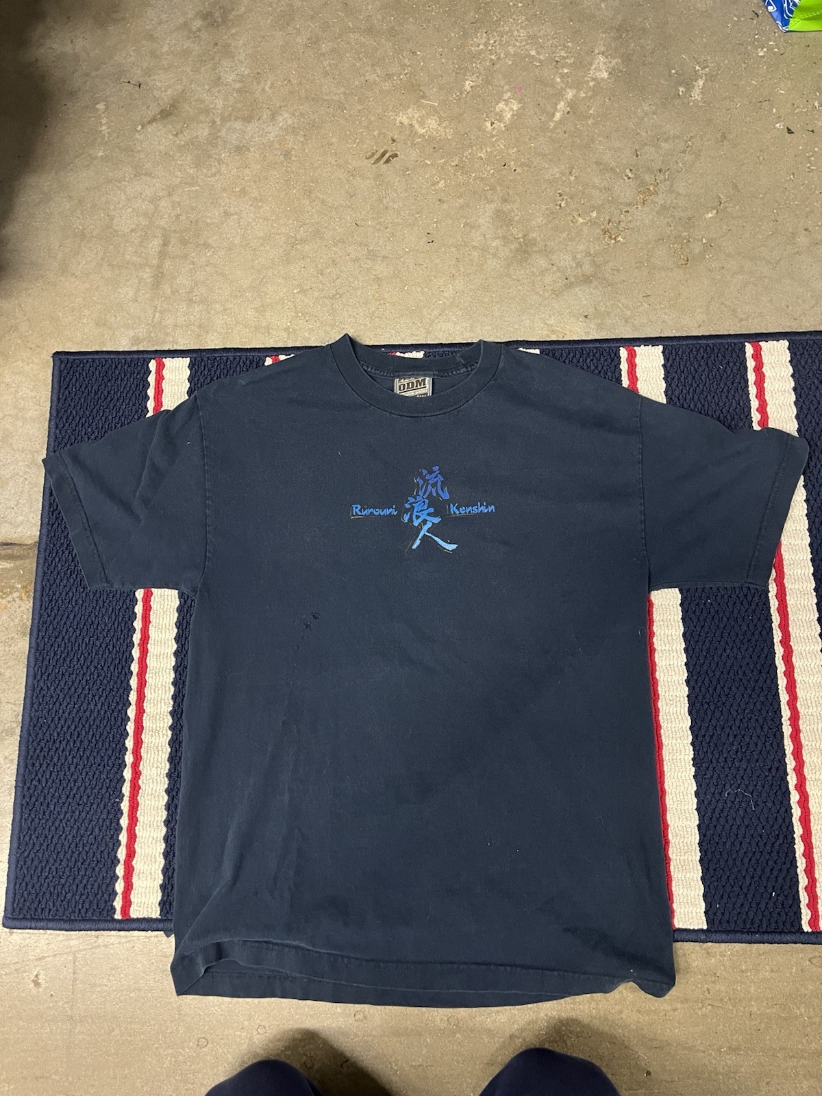 Vintage  Rare Rurouni Kenshin T-shirt  ODM Size L Anime Promo 90s / Early 2000s