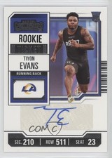 2023 Panini Contenders Rookie Ticket Tiyon Evans #261 Auto 1n8m