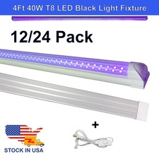12/24PCS LED UV Black Light Bar Fixture Ultraviolet Lamp Strip DJ Party Club Led