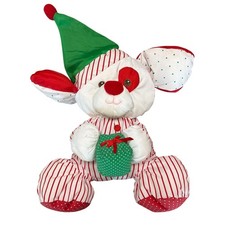 Vintage 1991 puffalump Fischer Price Christmas Puppy Dog stuffed animal plush
