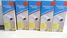 5 Pack Fake Security CCTV Camera Dummy Camera White With Flashing Red LED Light