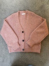 Ladies Pink Cardigan Size Medium Primark In Excellent Used Condition