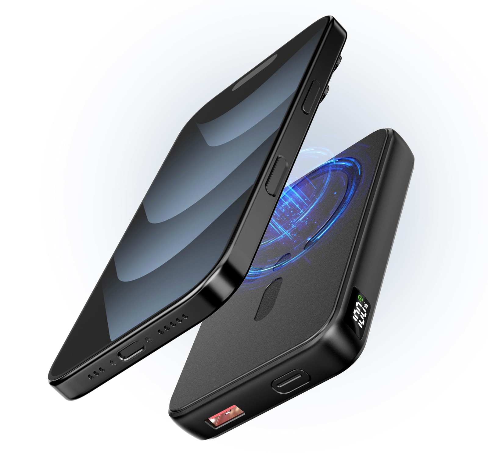 12000mAh Magnetic Wireless Power Bank for iPhone 16 15 14 13 12-image