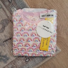 NWT Little Sleepies Bamboo Pastel Rainbows Pajamas Sz5/6