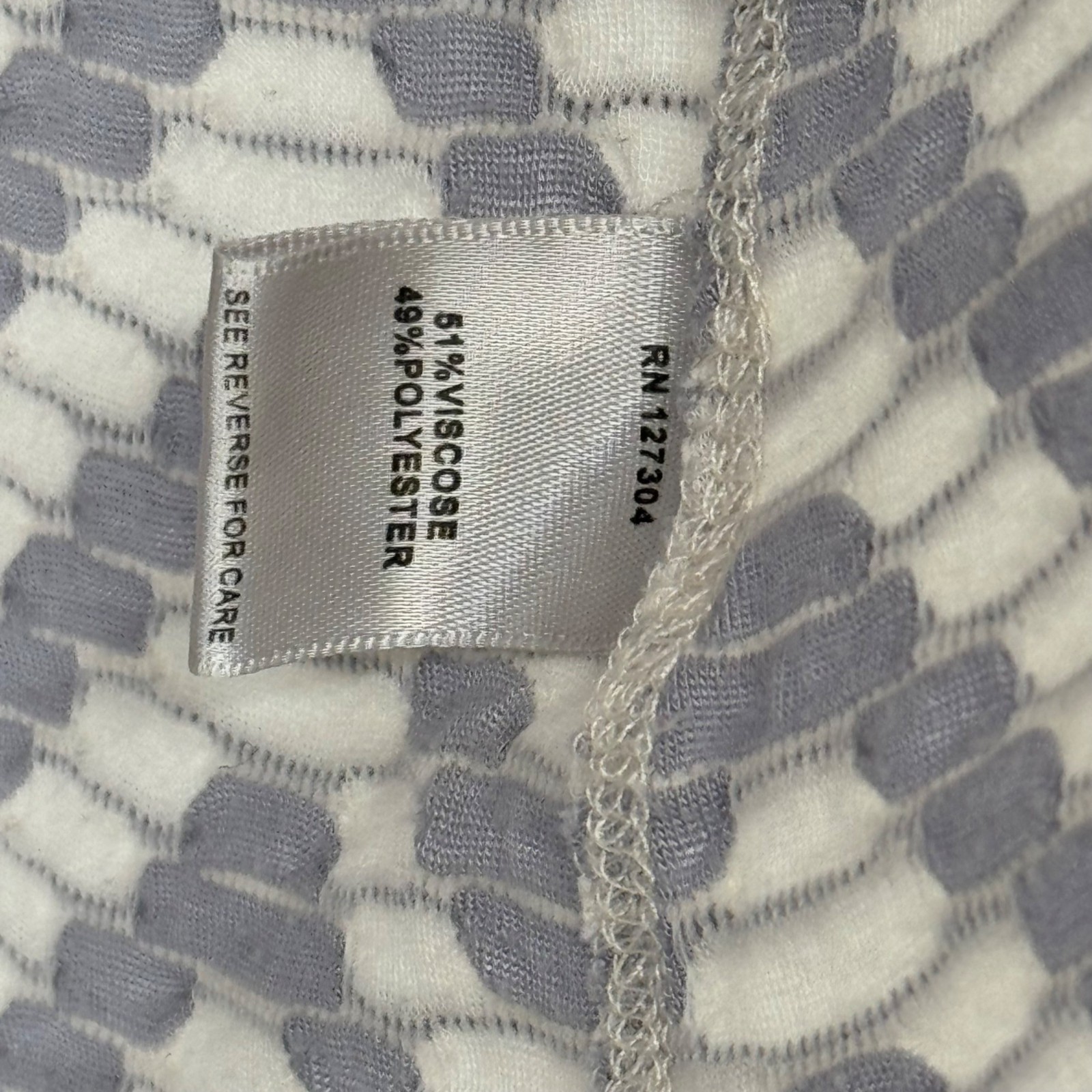 John Mark Gray White Patterned Cowl Neck Tunic kn… - image 6