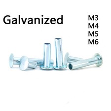 M3-M6 Galvanized Steel Oval Head Semi Tubular Rivets