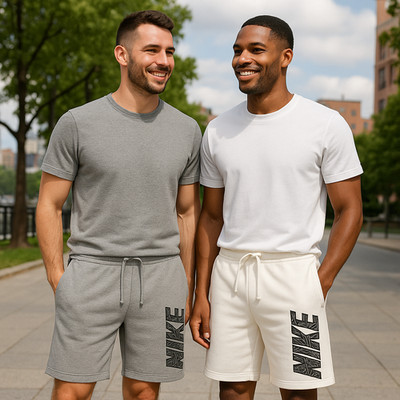 Nike NSW Fleece GX Men's Shorts Gray & white Sze Medium & large NWT