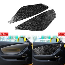 For Chevrolet Camaro 2010-2015 Forged Carbon Fiber Interior Side Door Panel Trim