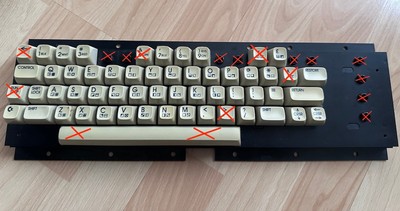 Commodore 64/ 1 x Taste für Tastatur/Keycaps - Keyboard, Taste, Feder, Stempel