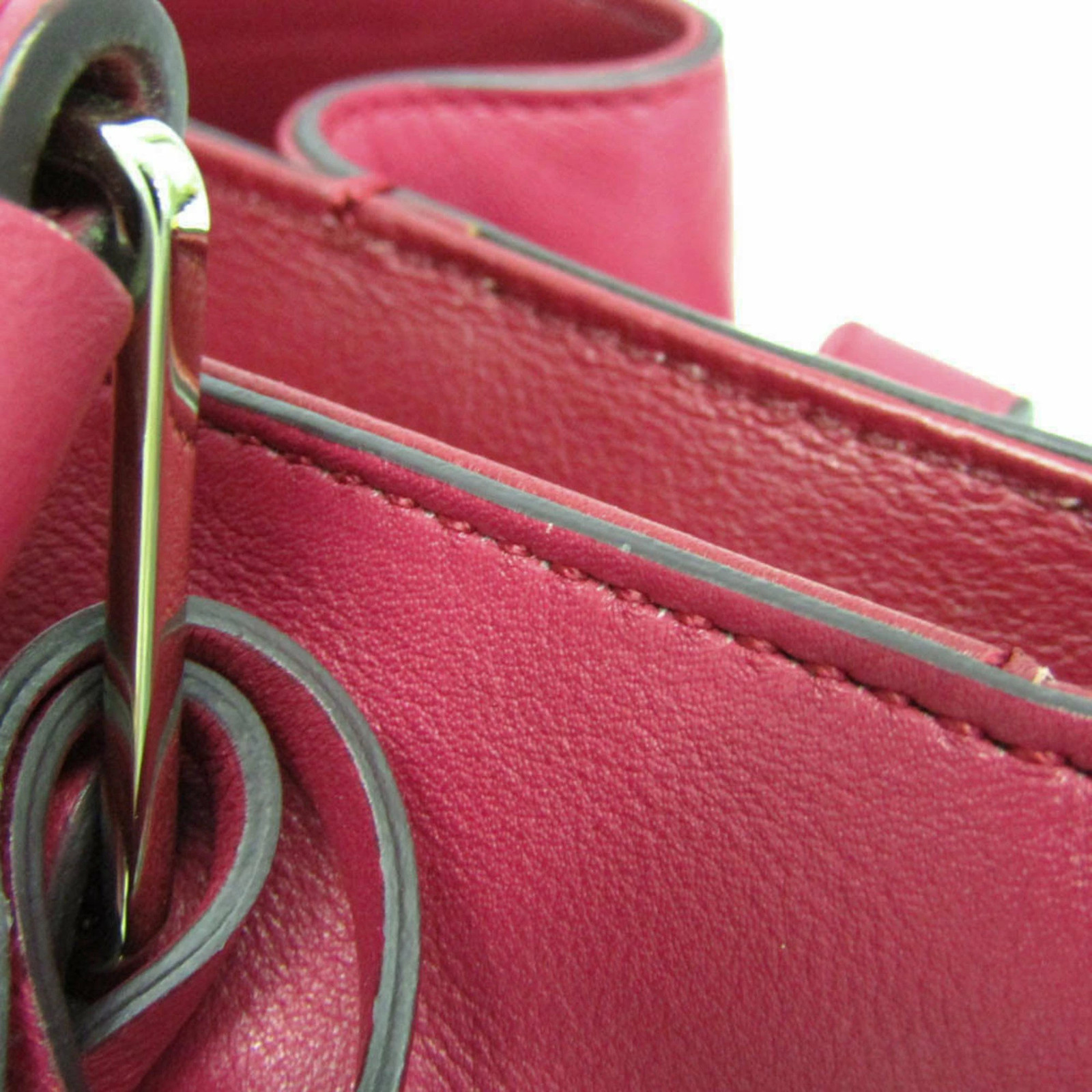 TOD’S Flower Bag Leather Tote Bag Pink Used image 7
