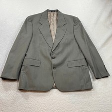 Oscar de la Renta Blazer Mens 40S Gray Tailored Suit Jacket Two Button Textured