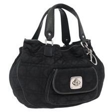 Christian Dior Borsa a Mano Nylon Nero Argento Autore 172242