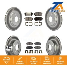 Coat Brake Rotors Semi-Metallic Pad Front Rear Kit For Hyundai Sonata GAS engine