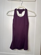 FP Movement by Free People Purple Fitted Workout Tank Top Strappy Back XS
