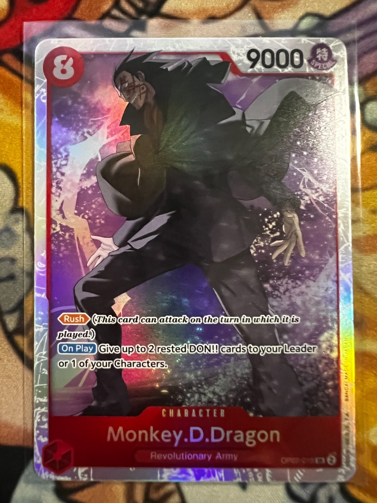 Monkey D Dragon OP07-015 SR English One Piece TCG 500 Years in the Future
