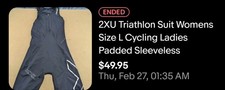 2XU Triathlon Suit Womens Size L Cycling Ladies Padded Sleeveless