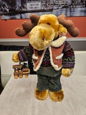 Dan Dee Plush Christmas Moose   22  Holiday Moose with Corduroy Outfit