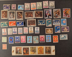 Paraguay - Nice lot of 50 mint stamps, mostly MNH, VF.